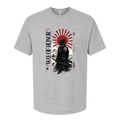 Way of Honor samurai oversized tee in athletic heather grey, bushido streetwear graphic by TLAB